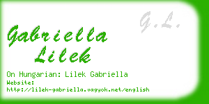 gabriella lilek business card